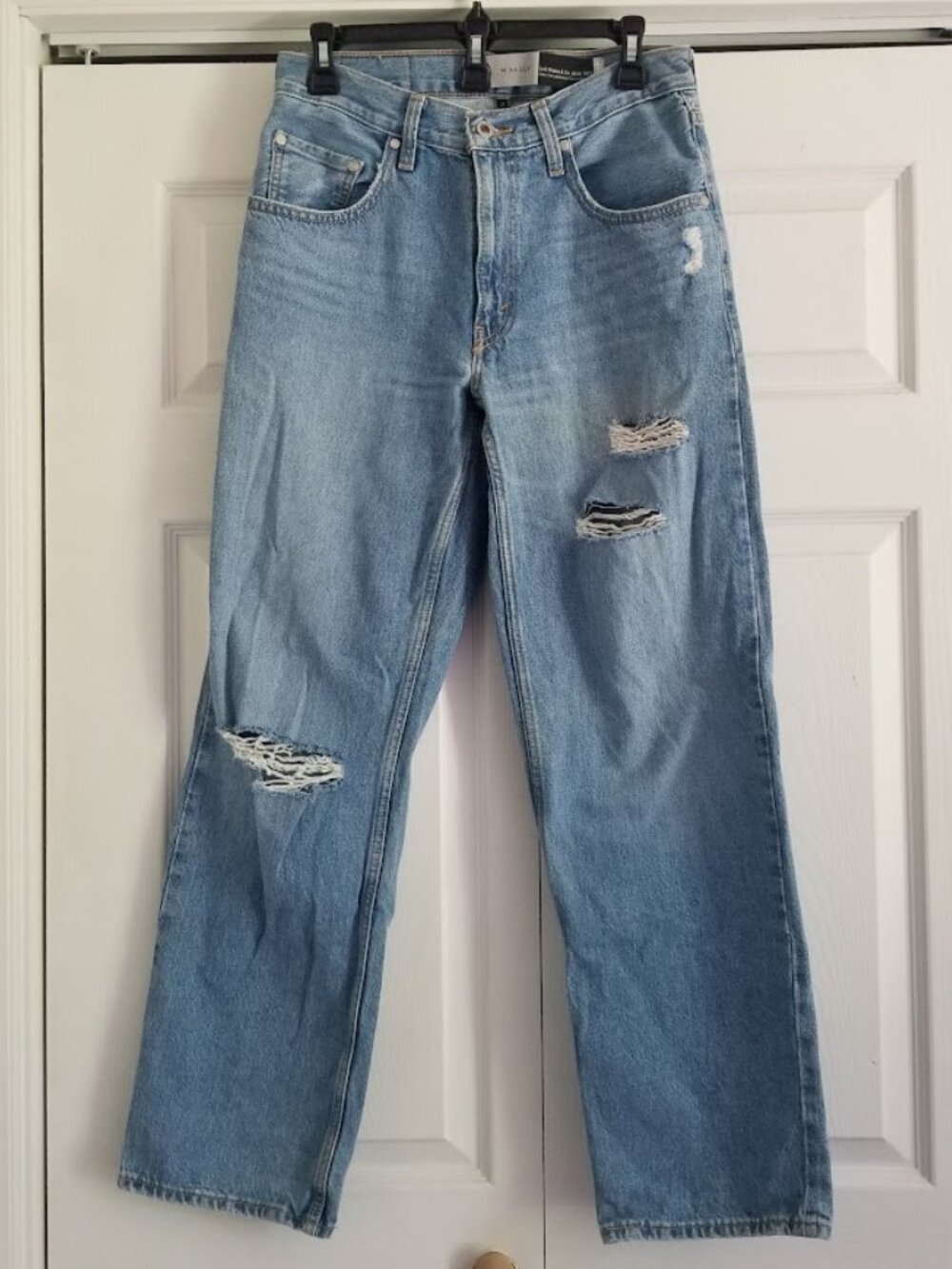 Levi's Women's Jeans 27x31 Blue 94 Baggy Silver Tab Distressed Medium Light Y2K